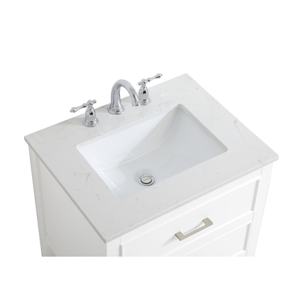 Elegant Decor 24 Inch Single Bathroom Vanity In White VF19024WH